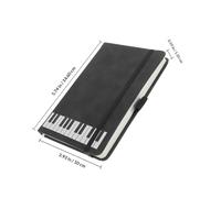 CLISPEED A6 Piano Music Notebook with Pu Cover, Staff Paper for Music Writing, Black Hardcover Journal for Students, Musicians, and Office Use