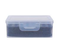 CLISPEED Aa Aaa Battery Storage Box with Lid and Black Sponge Plastic Battery Organizer Case for Household Use Portable Multi-Compartment Container