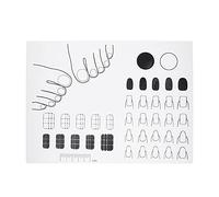 CLISPEED Acrylic Nail Training Mat Silicone Trainer Sheet Flexible Work on Different Nail Shapes Not Easy to Break Or Deform Learning Tool