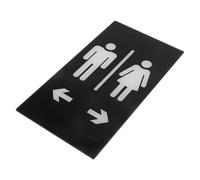 CLISPEED Acrylic Self-adhesive Restroom Sign Toilet Door Plate Black Men Women Identification Sign for Restroom and Washroom, Easy to Install, Mall, Scenic Spot