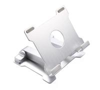CLISPEED Adjustable Aluminium Alloy Tablet Holder with Folding Design and Angle Adjustable Feature for Office Desk and Living Room Use, Sturdy Metal Phone Stand Holder for Desktop