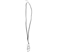 CLISPEED Adjustable Black Leather Cord Necklace with Metal Net Cage Pendant Holder Size S, Vintage Hand-Woven Crystal Stone Cage for Women’S Decorative Jewelry