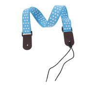 CLISPEED Adjustable Blue Pure Cotton Ukulele Strap with Leather Head Solid High-strength Material Suitable for Ukulele Players Standing Performing Essential Musical Instrument Accessory