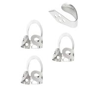 CLISPEED Adjustable Brass Finger Picks for Banjo and Guitar with Ergonomic Design, Practical Metal Plectrums in Silver Colour, for Professional Musicians and String Instrument Players