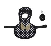 CLISPEED Adjustable Chicken Duck Goose Harness Vest with Leash Multifunctional Warm Poultry Jacket for Outdoor Use Comfortable Hen Pet Bird Harness in Black Suitable for Rooster and Goose