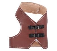 CLISPEED Adjustable Vintage Brown Leather Bird Vest for Small Parrots and Cockatiels, Lightweight Pet Flight Suit and Outdoor Poultry Harness, Size L, Indoor and Garden Use