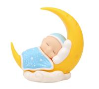 CLISPEED Adorable Blue Moon Doll Cake Decoration House Decor Figurine Photo Prop for Shower Birthday Party Multifunctional Cake Adornment Gift