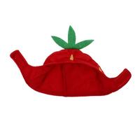 CLISPEED Adorable Pet Dress up Hat Strawberry Style Red Short Plush Dog Party Headwear Sturdy Sweet Weekend Party Accessory for Cats and Dogs