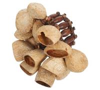 CLISPEED African Tribal Nut Shells Bracelet Hand Musical Drum Bell Lightweight Natural Shaker Percussion Wristband for Yoga Dance Party Adults
