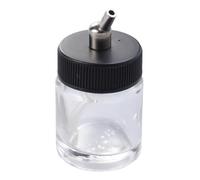 CLISPEED Airbrush with Cover Adaptor Quickly Interchangeable with Airbrush 22cc Bottle Refillable Plastic and Glass Paint Jar for Acrylics and Watercolors for Model Painting and Craft