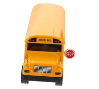 CLISPEED Alloy School Bus Model Pull Back Car for Safe Die Cast Bus with Realistic Design Battery Push and Go Vehicle for Boys and for Parent Play