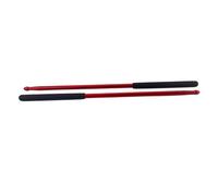 CLISPEED Aluminium Alloy Drumsticks Anti-rust Metal Practice Sticks for Drum Pad Exercises Strength Building Drumstick in Dark Red for Drummers of All Levels