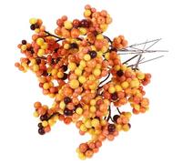 CLISPEED Artificial Christmas Berry Stems Plastic Material 12pcs with Vibrant Yellow Color, for DIY Fun and Festive Decoration for Holiday Decor in Christmas-themed Settings