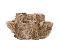 CLISPEED Artificial Driftwood Resin Planter with Drainage Lightweight Tree Root Bonsai Pot for Succulents Indoor Outdoor Small Plant Display Container