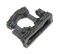 CLISPEED Artificial Roman Column Aquarium Decor Resin Two-column Ancient Ruins Fish Tank Ornament for Betta and Community Tanks Easy Setup Compatible with Various