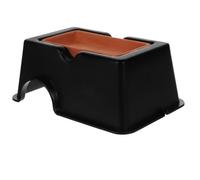CLISPEED Artificial Tortoise House Ceramic Reptile Hide Cave with Humid Shelter for Snake Turtle Leopard Gecko Habitat Aquarium Hideout and Stable Pet Habitat for Amphibians and Lizards