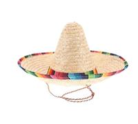 CLISPEED Authentic Mexican Sombrero Hat for Adults, Comfortable Straw Material with 43cm Diameter, Resistant to Deformation, Party Accessories for Halloween and Festive Celebrations