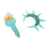 CLISPEED Authentic with Matte Coating Comfortable Eva Material Statue of Liberty Torch Prop Eliminates Glare Headwear for Women for Events and Cosplay, Suitable for Teens and Adults