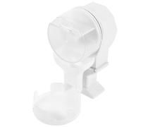 CLISPEED Automatic Feeder Dispenser for Turtle and Reptile with 100ml Capacity White Plastic Feeding Tray, Smooth Surface and Sturdy Design Suitable for Turtle Tank Accessories