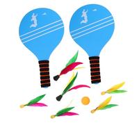 CLISPEED Badminton Paddle Ball Set with Rackets and Shuttlecocks for Indoor Outdoor Beach Games Family Interaction Portable Training Kit