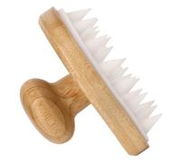 CLISPEED Bamboo and TPR Head Scrubber for Washing Hair with Safe Scalp Massager Brush Not Hurting Scalp for Hair Washing