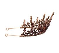 CLISPEED Baroque Rhinestone Retro Crown Hair Accessory Crystal for Women and Girls Halloween Costume Queen Headdress Vintage Tiara Hairpiece