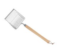 CLISPEED Beach for Stainless Steel Sand Scoop with Comfortable Wooden Handle for Collecting Shells and Outdoor Family Fun Activities