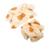 CLISPEED Bear Pajamas for Stuffed Animals Plush Soft Bear Clothes with Replaceable Outfits for Dolls Cozy Animal Doll Pajamas for Interactive Role Playing and Comfort