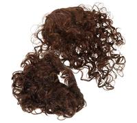 CLISPEED Biblical Curly with Realistic for Jesus Beard Set Wig Men and Brown Full Layered Look , Easy to Use Material with Wire , for Cosplay Costume Activities
