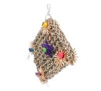 CLISPEED Bird Hanging Random Color Grass Five-pointed Star for Parakeets Brown Promotes Exercise and Fun, Pet Home Decor and Playground Accessory and Cockatiels