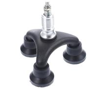 CLISPEED Black Abs Cane Tips Replacement for Walking Stick and Trekking Poles Anti-Skid Rubber Base, Tool-Free Assembly, Sturdy Support for Outdoor Activities and Snowshoeing