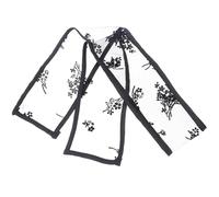 CLISPEED Black Gauze Lace Hair Tie 2 Pack Vintage Modern Multi-purpose Easy to Wear Women Headbands for Evening Party Banquet