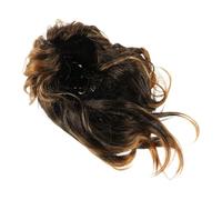 CLISPEED Black Mixed Color Mullet Wig Medium Synthetic Rock Wig for Men Easy to Style Hairpiece for Stage Performances Music Festivals Masquerade and Carnival