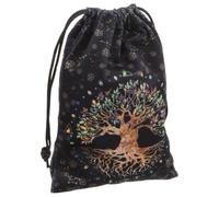 CLISPEED Black Velvet Drawstring Bag for Handmade Jewelry and Brooches, Reusable and Sturdy Pouch with Smooth Lines, for Carrying and Keeping Small Things Tidy