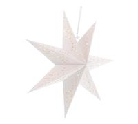CLISPEED Boho White Seven-Pointed Origami Star Lamp Shade Paper Light Shade for Holiday Weddings Birthday Party Hanging Decor with Soft Diffused Lighting and Precision Craftsmanship