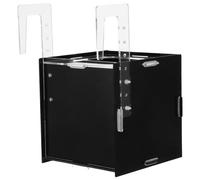 CLISPEED Box, with Flow Breeder Aquarium Fish for Water Acrylic Control Continuous Visibility Black Isolation Easy to Install for Fish Breeding and Suitable for Betta and Shrimp