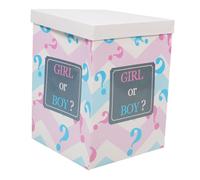 CLISPEED Boy Girl Balloon Box Paper Gender Reveal Decorative Box for Shower Party Easy to Assemble Shower Block with Vibrant Colored Balloons for Festive Gender Reveal Celebration