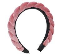 CLISPEED Braided Cloth Headband for Women Comfortable Wearing Experience and Quick Hair Fixing, Suitable for Daily Occasions and Reading, Stylish Pink Hair Braid Headband