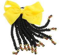 CLISPEED Braided Ponytail Hair Extension Beads Synthetic Hairpiece 16# Color for African Children Diy Hair Braiding Accessory Boys and Girls’ Dreadlock Ponytail Bow for Party and Daily Wear