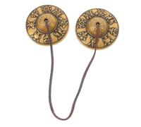 CLISPEED Brass Buddhist Meditation Bell Vintage Handheld Tingsha Cymbals for Yoga Music Lovers Musicians Clear Melodious Sound Feng Shui Ornament