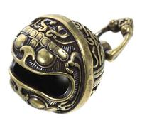 CLISPEED Brass Decorative Bell Pendant Keychain Cow Bell Design for Hanging Ornament and Car Key Ring Crafting