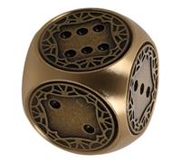 CLISPEED Brass Dice, Hand Polished for Board Games, Game Dice Made of Solid Brass for Collectors and Dice Games, Metal Dice