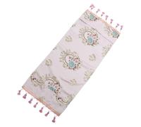 CLISPEED Breathable Fridge Top Cover with Storage Pockets Tassel Design Washer and Dryer Appliance Protector for Kitchen Organization and Daily Essentials Storage