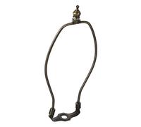 CLISPEED Bronze Horn Shaped Lamp Bracket Metal Lampshade Frame Holder for Table and Floor Lamps Portable Harp Light Support for Home Office Decor