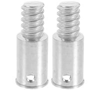 CLISPEED Broom Handle Threaded End Pole Adapter 2Pcs Stainless Steel American Style Wide Compatibility Improve Broom Performance for Household Cleaning