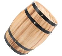 CLISPEED Brown Oak Wood Barrel Decorative Ornament with Good Handmade Production, Displaying Personal Taste for Festive Beer Season, Retro Artistic Style for Home Bar or Kitchen