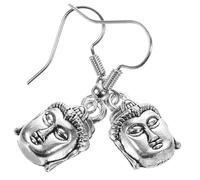 CLISPEED Buddha Drop Earrings for Women Vintage Zinc Alloy Dangle Jewelry with Intricate Ancient Design Durable Lightweight Buddhist Symbol Accessories for Fashion Statement