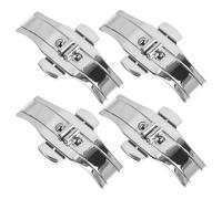CLISPEED Butterfly Buckle Clasp Stainless Steel 4Pcs 6X21Mm Folding Deployment Watch Band Replacement for DIY Wristwatch Maintenance for Men and Women