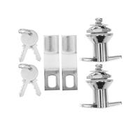 CLISPEED Cabinet Lock with Key for Electric Enclosure and Cabinet, Silver Aluminium Alloy Construction, Effortless Operation and Exceptional Durability, Suitable for Safety Cupboard