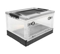CLISPEED Cage Store Separate and Front Openings Top to, Easy House Compact Plastic with Multiple Air Holes for Black Incubator Hamster Pet Hamsters and Small Animals Hedgehog